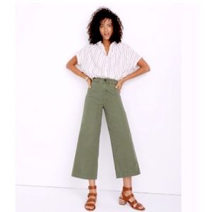 Madewell Emmett Wide Leg Crop Pants green size 26